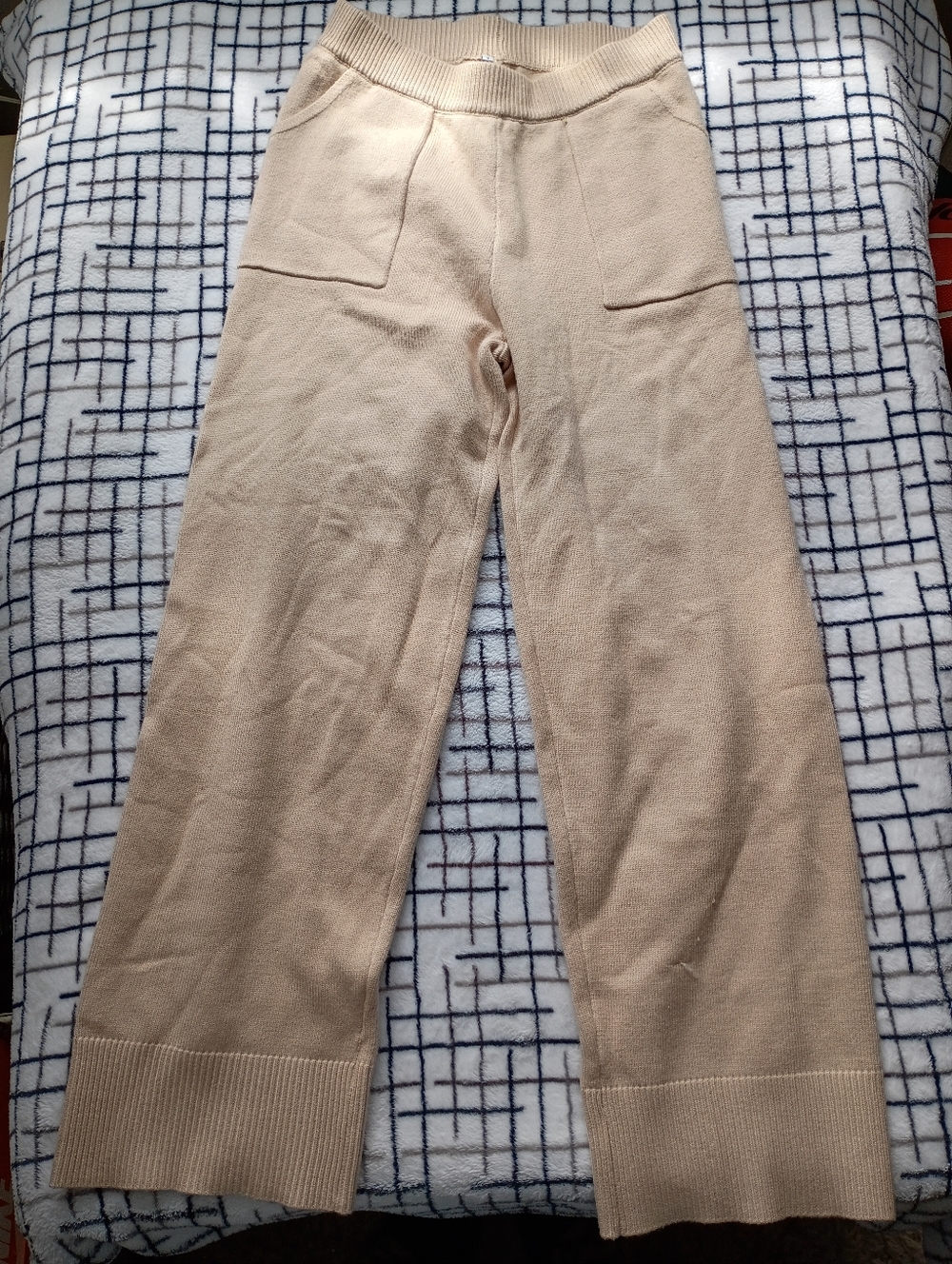 Unbranded Knit Beige Pants Size Small Women's -MINOR SNAGS